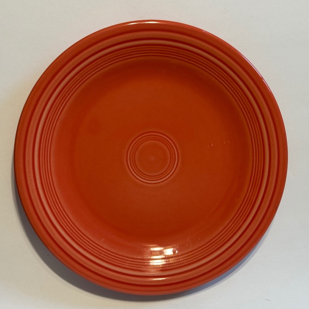 Fiesta Homer Laughlin Poppy Orange Dinner Plate 10.5 Inch Ceramic Art Deco USA